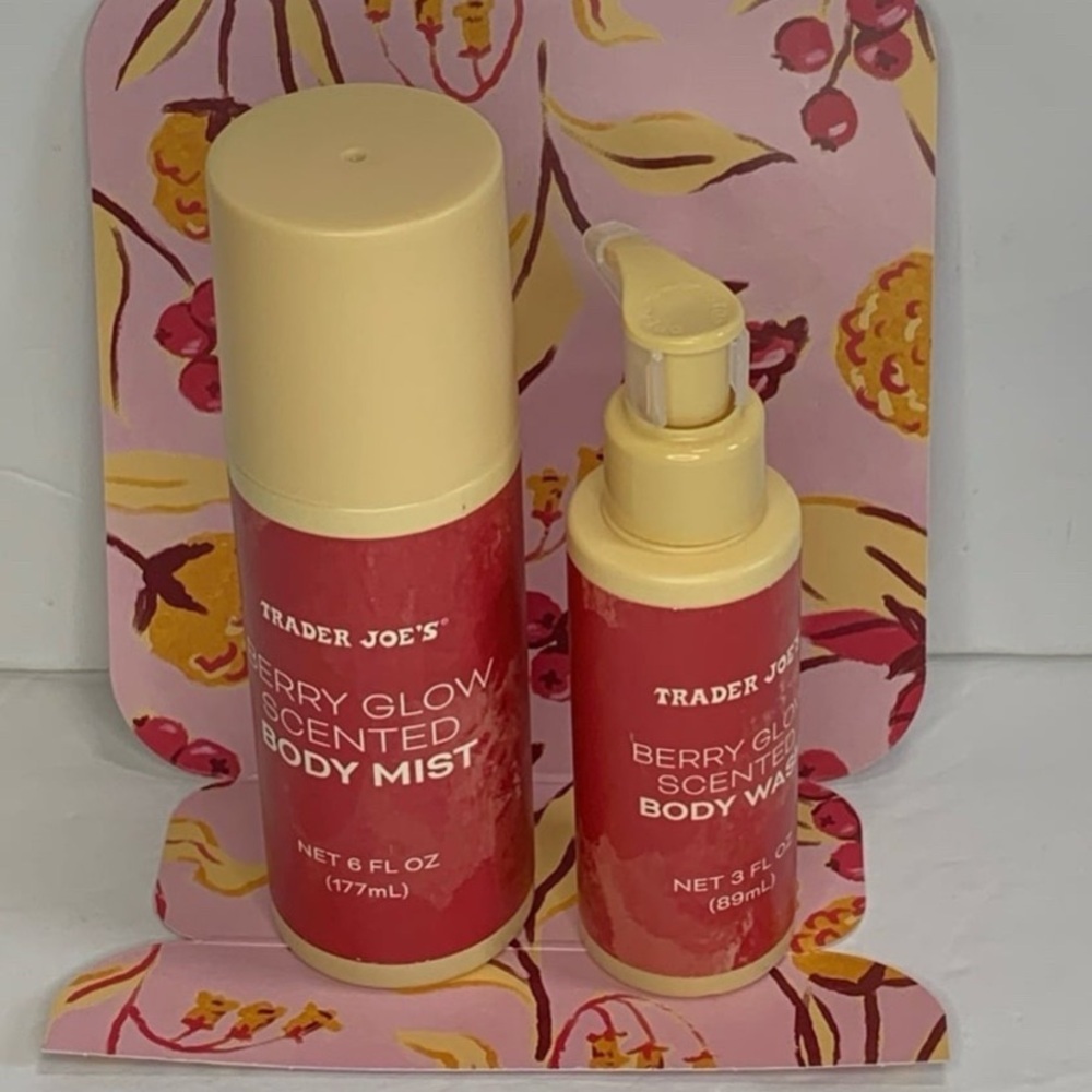 Trader Joe’s Berry Glow Scented Body Wash & Body Mist Limited Edition New